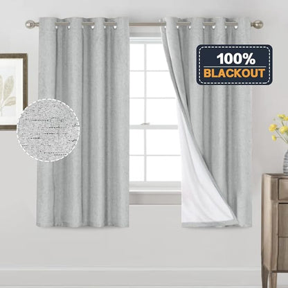 PrinceDeco Blackout Curtains 63 Inch Length Short Blackout Curtains 2 Panels - Image 6