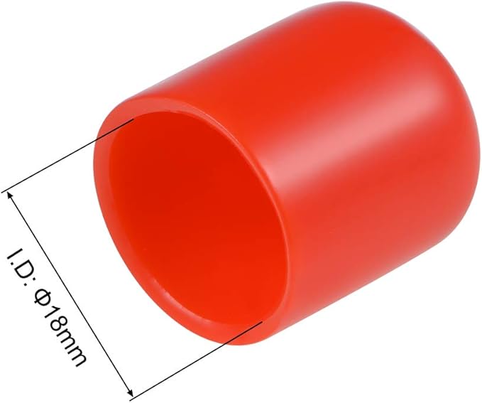 uxcell 20pcs Rubber End Caps 18mm ID Vinyl Round Tube Bolt Cap Cover Thread - Image 3