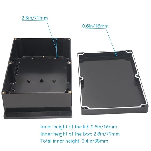 Zulkit Junction Box ABS Plastic Dustproof Waterproof IP65 Universal Electrical - Image 6