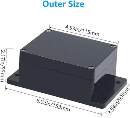Project Box ABS Black Electrical Boxes IP67 Outdoor Waterproof Junction Box - Image 2