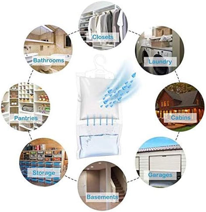 ZSZMFH 6 Pack Moisture Absorber & Max Odor Eliminator Hanging Bag, Charcoal - Image 7