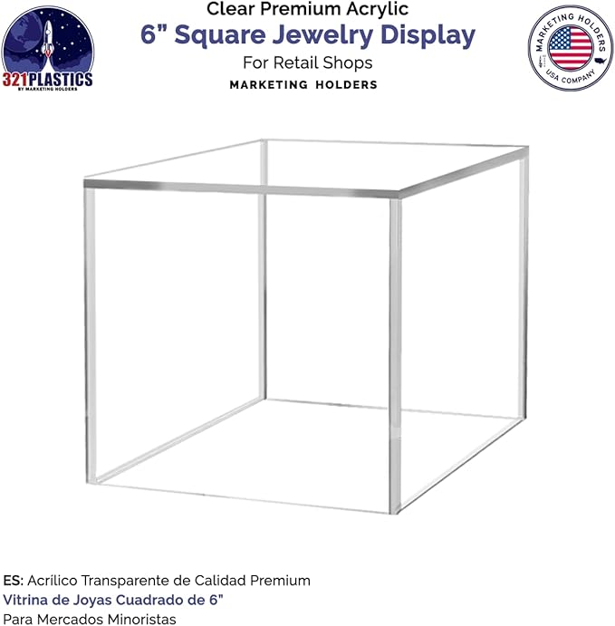4 Pack Acrylic Cube Clear 6" Flower Vase Decorative Centerpiece Box - Image 6