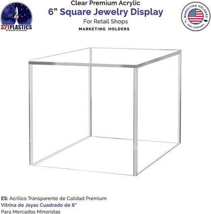 2 Pack 6" Acrylic Display Riser Box - Image 6