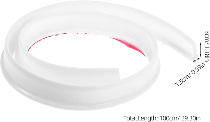 Silicone Water Retaining Strip 1M White 30Mm High Bathroom Water Blocking Strip - Image 2