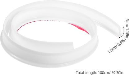 Silicone Water Retaining Strip 1M White 30Mm High Bathroom Water Blocking Strip - Image 2