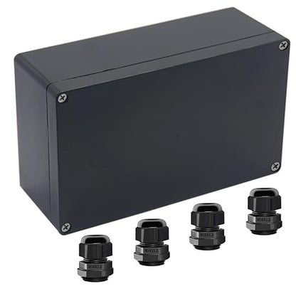 Junction Box IP65 Waterproof ABS Plastic Electrical Project Case Power Junction by Otdorpatio