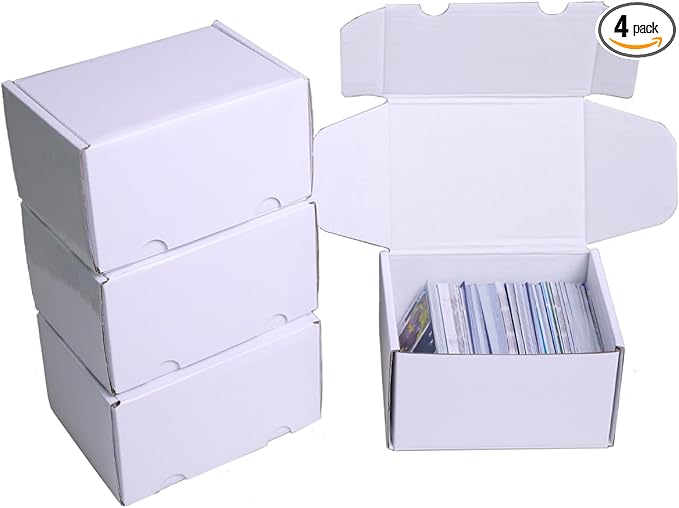 NUMINA 4 Pack 350 Small Card Storage Box, Heavy Duty Cardboard Game Card by NUMINA