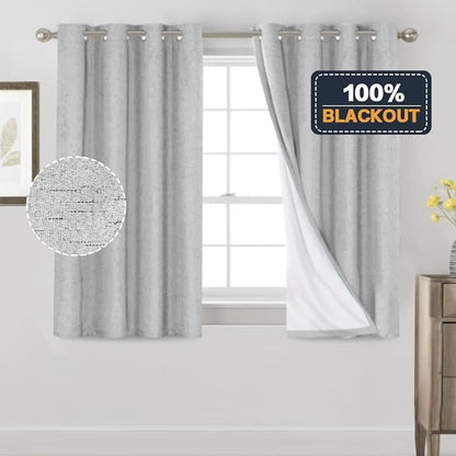 PrinceDeco 100% Blackout Curtains 54 Inch Length - Image 6