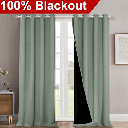 NICETOWN 100% Blackout Blinds, Laundry Room Decor Window Treatment Curtains - Image 2