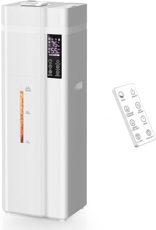 13L/3.4Gal Humidifiers for Bedroom, Ultrasonic Warm & Cool Mist Humidifier by Zeova