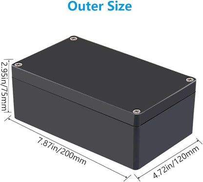 Outdoor Waterproof Junction Box IP67 Project Box ABS Black Electrical Boxes - Image 2
