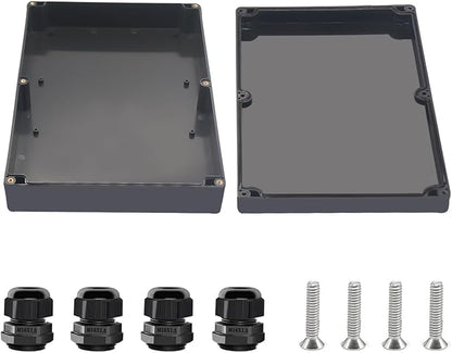 Project Box ABS Black Electrical Boxes IP67 Outdoor Waterproof Box Electronic by Otdorpatio