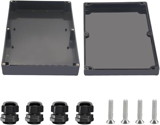 Project Box ABS Black Electrical Boxes IP67 Outdoor Waterproof Box Electronic by Otdorpatio
