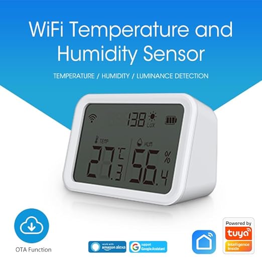 WiFi Temperature Humidity Light Sensor | Smart Home Monitoring | Phone - Image 2