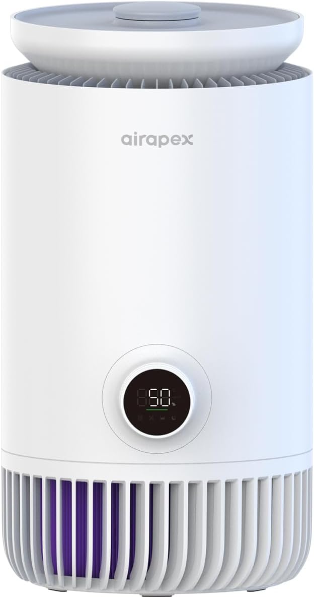 2-in-1 Humidifier and Air Purifier Combo, Mistless Evaporative Humidifier and by Airapex