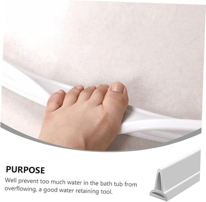 Self-Adhesive Water Retaining Strip Silicone Bathroom Shower Room Strip White - Image 6