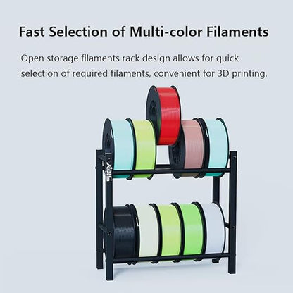 Lutyr Skouphy 3D Printer Filament Storage Rack, 2 Tier Filament Spool Holders - Image 4