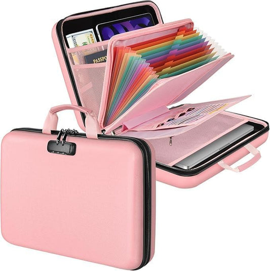 Fireproof Document Organizer Bag, 5200℉ File Organizer Safe Box, Hard Shell by Aobteeny