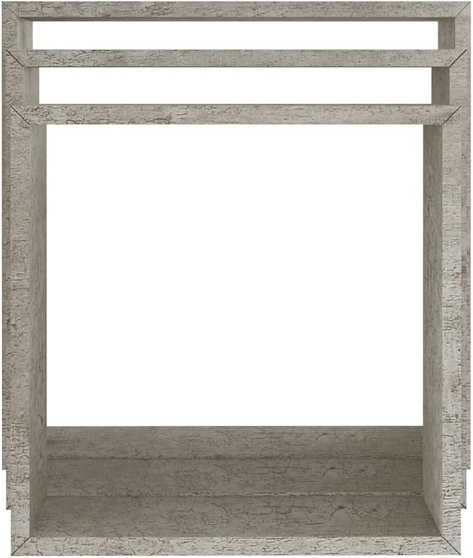 vidaXL Set of 3 Modern Wall Cube Shelves in Concrete Gray Floating Storage - Image 4