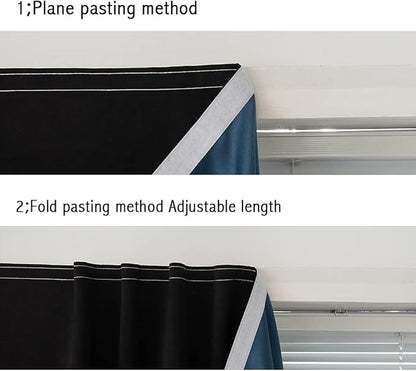 Adhesive Curtain 100% Blackout No-Drill Easy Install - Image 5