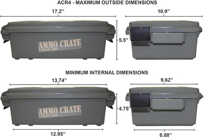 MTM ACR4-18 Ammo Crate Utility Box-Carry up to 65lbs of gear-Stackable design - Image 6