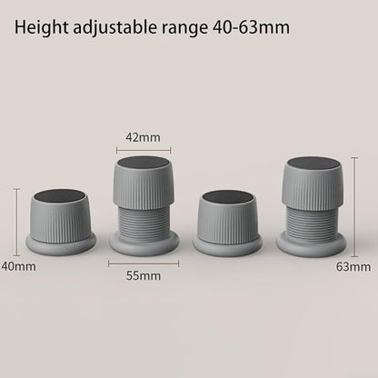 Adjustable Furniture Levelers 40-63mm Height Extenders - Image 2