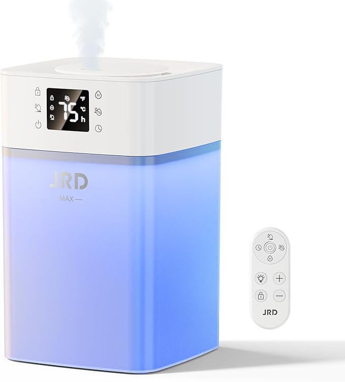 JRD Humidifiers 4L for Bedroom, Cool Mist Humidifier for Large Room, 40H Runtime by JRD