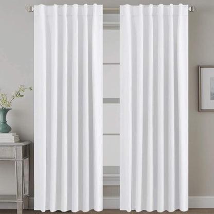 H.VERSAILTEX White Curtains Thermal Insulated Window Treatment Panels Room by HVERSAILTEX