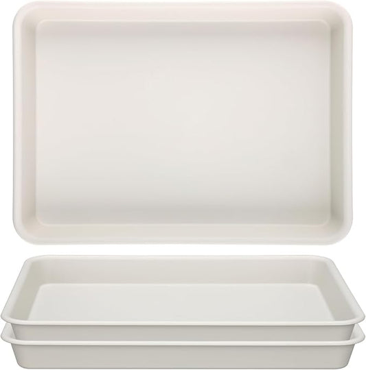 GREANER 11 Inch Plant Ttray, 3 Packs Durable Plastic Humidity Trays by GREANER