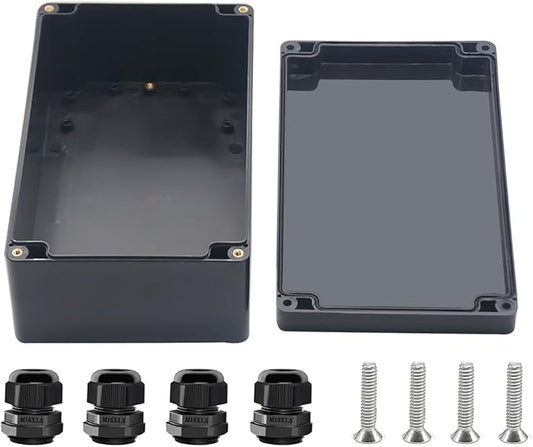 Project Box ABS Black Electrical Boxes IP67 Outdoor Waterproof box Electronic by Otdorpatio