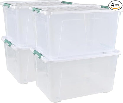 80 L Large Plastic Storage Bins by Xowine