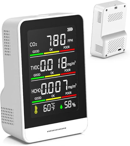 Air Quality Monitor Indoor, 5 in 1 Portable Real-Time Smart Air Quality Tester by Unknown