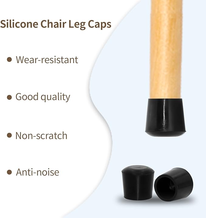 Flyshop 5/8", Patio Round Furniture Leg Caps, Furniture Table Feet Covers Floor - Image 6