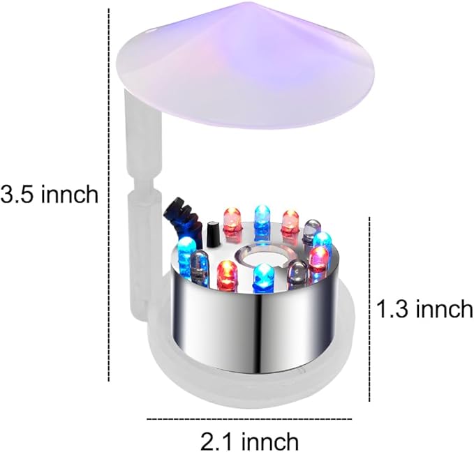 PULACO Mist Maker, 12 LED Mister Fogger Water Fountain Pond Fog Machine - Image 5