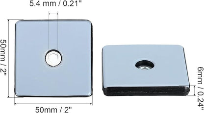 uxcell 4 Pcs Furniture Slider Pads, 2x2 Inch PTFE Square Screw-on Furniture - Image 2