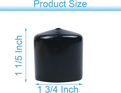 Acocony 1 3/4 Inch Rubber Cap Round Rubber End Caps PVC Flexible Protector - Image 2