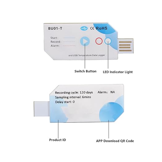 Disposable Temperature Humidity Data Logger, Built in USB, Accurate to ±0.5°C - Image 9