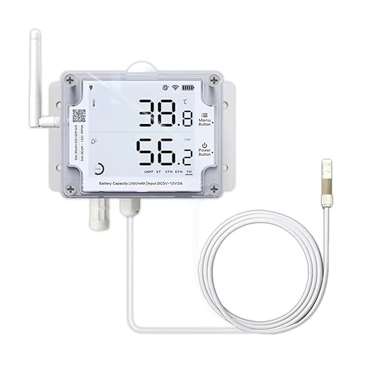 Ubibot GS1-AETH1RS + TH30S-B Ethernet Thermometer Hygrometer, WiFi Temperature by UbiBot