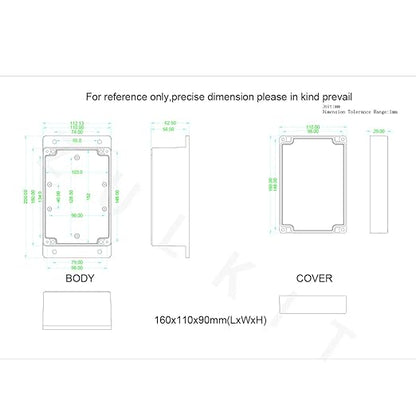 Junction Box, Zulkit Project Box Waterproof Dustproof IP65 ABS Universal - Image 7