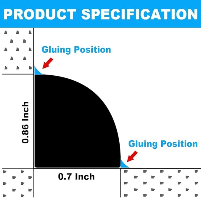 Duzzy 98 Inch Flexible Quarter Round Molding, Silicone Rubber Peel and Stick - Image 2