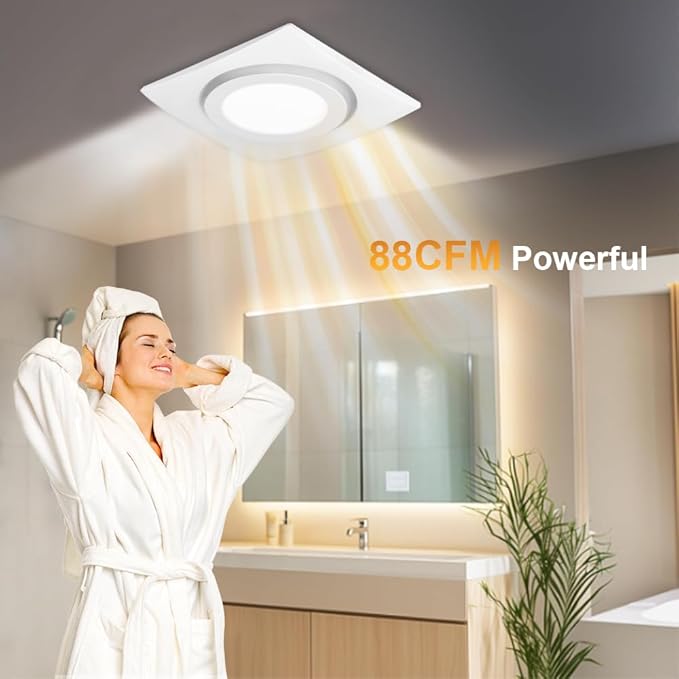 88CFM 1.0 Sone Bathroom Exhaust Fan - Image 3