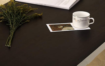 Teemall Black Brown Wood Grain Contact Paper Self Adhesive Shelf Liner Dresser - Image 3