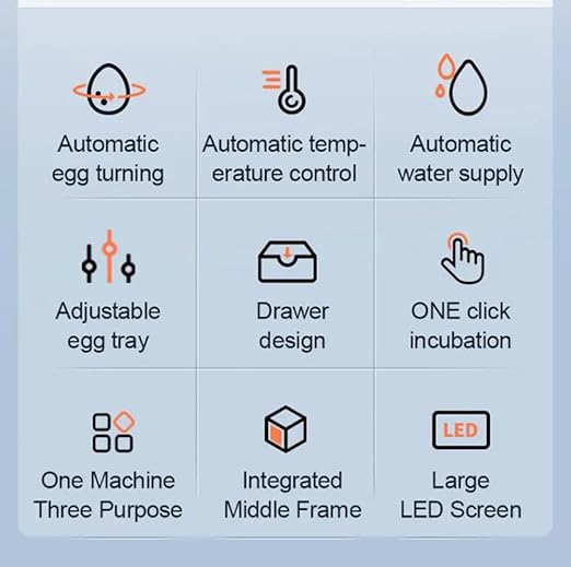 Eggs Incubator for Hatching Eggs, Automatic Egg Turning and Humidity Control - Image 5