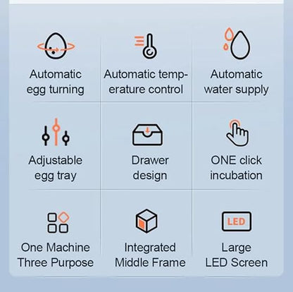Eggs Incubator for Hatching Eggs, Automatic Egg Turning and Humidity Control - Image 5