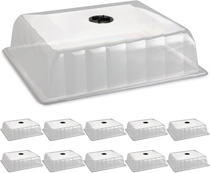 10-Pack Leak-Proof Humidity Domes, Plastic Clear Seed Starter Dome, Seed by RooTrimmer