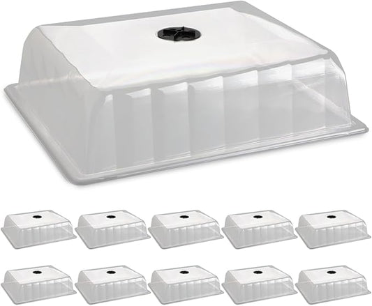 10-Pack Leak-Proof Humidity Domes, Plastic Clear Seed Starter Dome, Seed by RooTrimmer