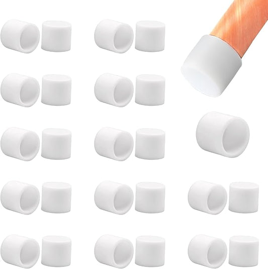 25 Pcs 11/16" Round Chair Leg Tips Caps, Silicone Rubber Furniture Leg Floor by BOPOREAE