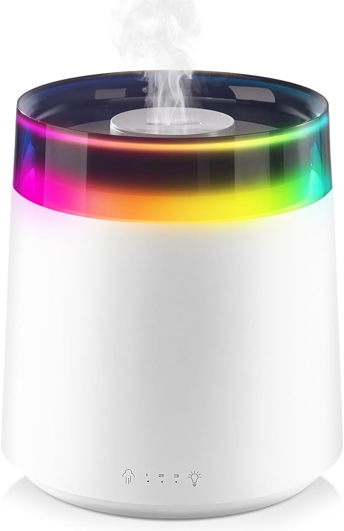 Humidifiers for Bedroom Home, 3L Top Fill Cool Mist Humidifier for Baby Nursery by HEEYCEMUS