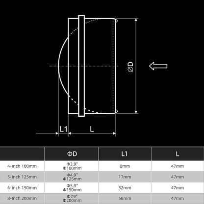 4-Inch Backdraft Damper Shutter Inline Spring Loaded - Image 5