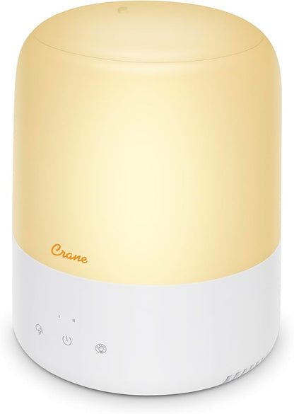 Crane Top Fill Mini Humidifier for Bedroom and Nursery 3-In-1 Essential Oil by Crane